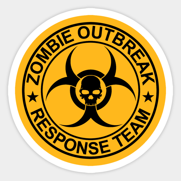 Zombie Outbreak Response Team Sticker by geeklyshirts